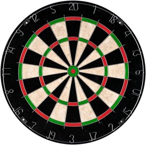 Bristle Dart Board   Tournament Sized Indoor Hanging Number Target Game for Steel Tip Darts   Dartboard with Mounting Hardware by Hey Play