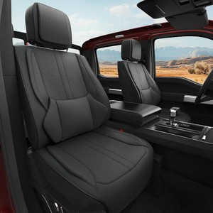 $163 W&PMAX Custom-Fit Black Seat Covers Full Set for Chevy Silverado & GMC Sierra 2007 2026, Fit 150025003500HD CrewDoubleExtended Cab, Waterproof Leather Truck Seat Protectors