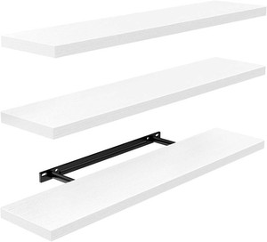 Amada 23.6 Floating Shelves for Wall Decor & Storage, Set of 2, White