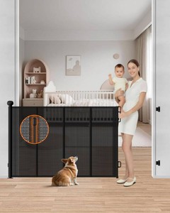 Retractable Baby Gate, Up to 55 Wide Reinforced Retractable Gate