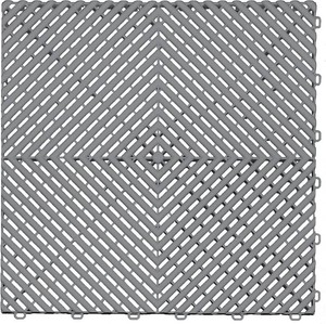 $206 Swisstrax Ribtrax PRO Garage Floor Tiles, 15.75, Pearl Grey, 18 tiles