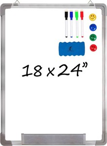 Whiteboard Set, 18x24 in Dry Erase Board, Magnetic White Board for Wall