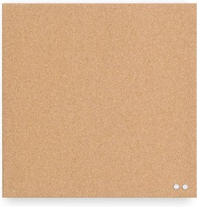 U Brands Cork Bulletin Board, Frameless, 23 x 23 Tile, 1 Count, Natural