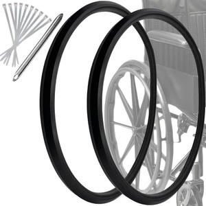wheelchair tires 24X1 1pair niversal Flat Free Polyurethane Tire