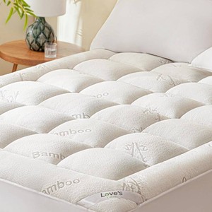 Loves cabin Twin Mattress Topper Viscose Derived from Bamboo, Thick Pillow Top Mattress Pad with Stretchable Pockets for 8-20 Mattress, Soft Breathable Cooling Mattress Topper for Hot Sleepers