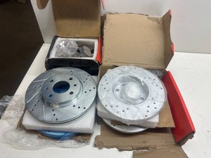 Front and rear discs with brake pads unknown model
