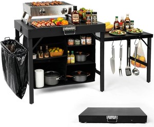 $150 Outdoor Cooking Station for Camping,Grill Table for Blackstone Griddle