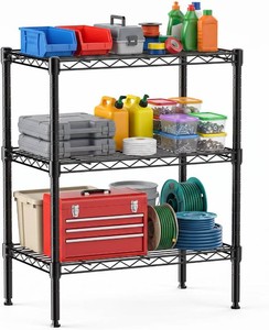 DUMOS 3-Tier Metal Storage Shelves, Shelving Unit, Storage Rack, 23.1 W