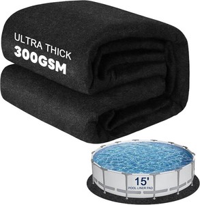 WLLEYAY 15 FT 300GM  Thickened Pool Liner Pad for Round Above Ground Pools