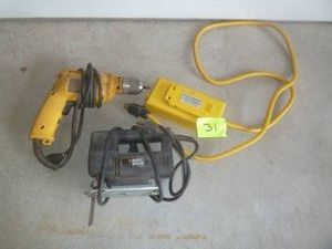 Dewalt Drill 38, Black & Decker Jig Saw & GFI Cord