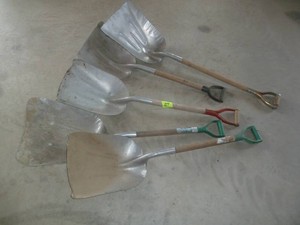 Aluminum Scoop Shovels x 5