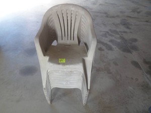 Stackable Patio Chairs x 10