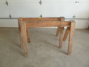 Wood Sawhorses x 2