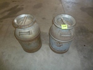 Cream Cans x 2