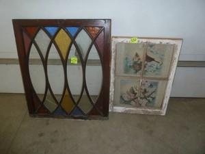 Stained glass window & Barn window