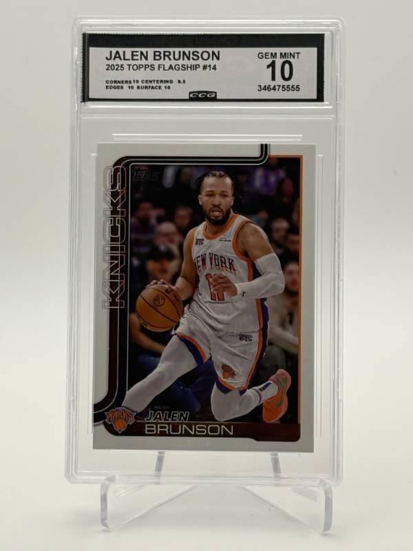 2025 Topps Flagship Jalen Brunson CCG Graded Perfect 10 Gem Mint