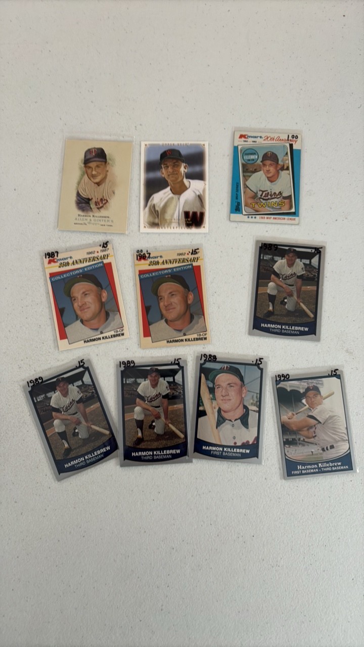 Harmon Killebrew Minnesota Twins Card Lot