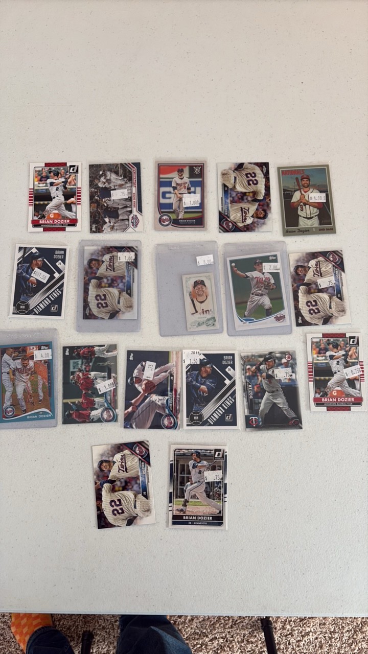 Brian Dozier Minnesota Twins Card Lot