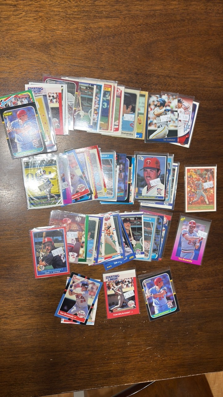 Tom Brunansky Minnesota Twins Card Lot