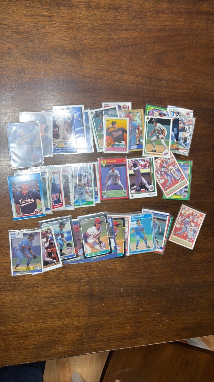 Gary Gaetti Minnesota Twins Card Lot