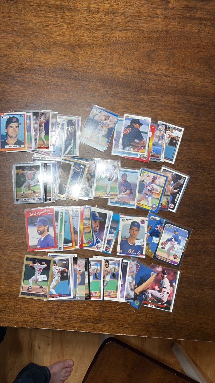 Rick Aguilera Minnesota Twins Card Lot