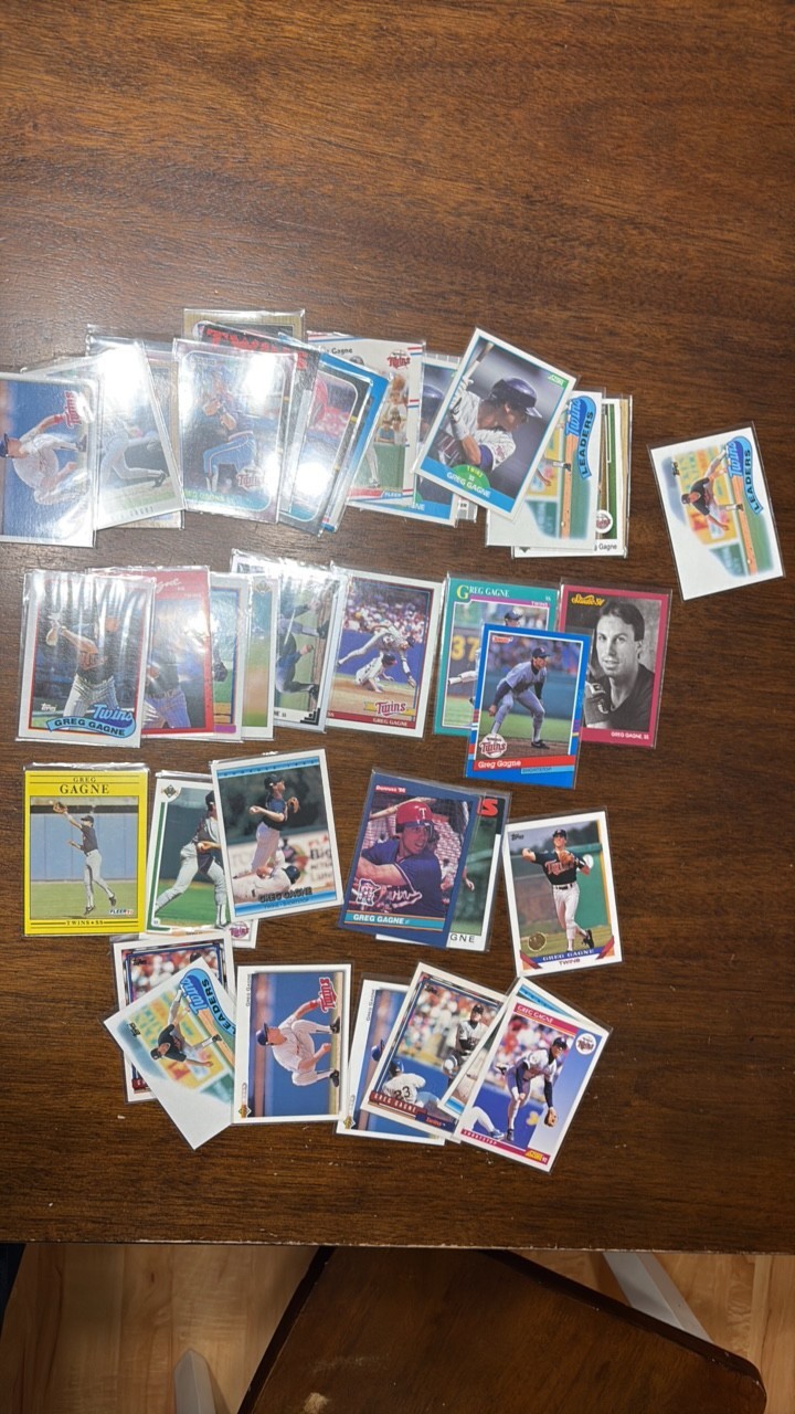 Greg Gagne Minnesota Twins Card Lot
