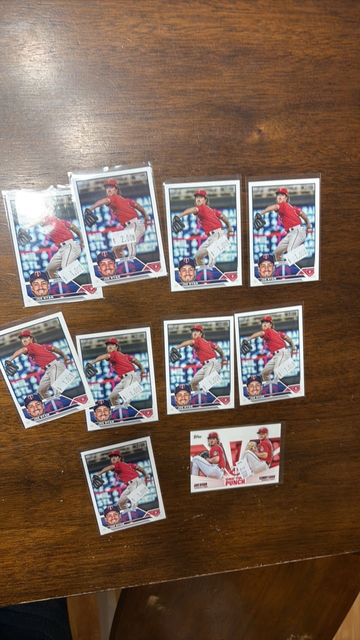 Joe Ryan Minnesota Twins Card Lot