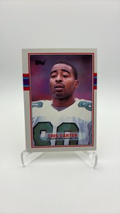 1989 Topps Cris Carter Rookie Card Vikings Legend and Hall of Famer