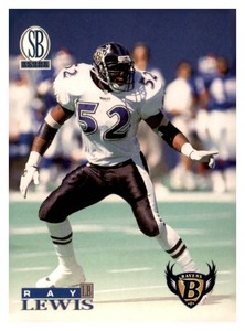 1996 Score Board Exxon Baltimore Ravens - Ray Lewis #BR7 (RC)