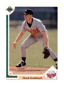 1991 Upper Deck - Team Checklist Chuck Knoblauch #40 (RC)