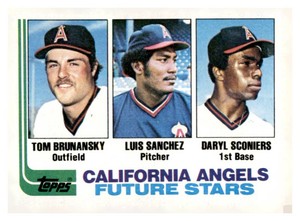 1982 Topps - Future Stars Tom Brunansky, Daryl Sconiers, Luis Sanchez #653 (RC)
