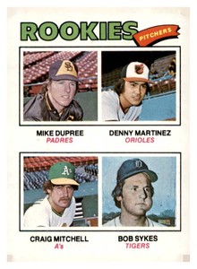 1977 Topps - Rookie Pitchers Dennis Martinez, Bob Sykes, Craig Mitchell #491 (RC)