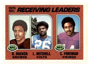 1976 Topps - League Leaders Chuck Foreman, Lydell Mitchell, Reggie Rucker #202