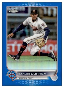 2022 Topps Chrome Update Series - Carlos Correa #USC98 Blue Refractor 199