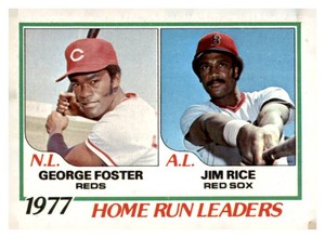 1978 Topps - League Leaders Jim Rice, George Foster #202