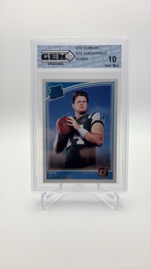 2017 Donruss Rated Rookie Sam Darnold Rookie Card Gem Graded Perfect 10 Gem Mint