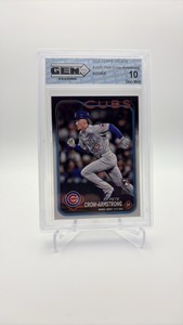 2024 Topps Update Pete Crow-Armstong Rookie Card Gem Graded Perfect 10 Gem Mint