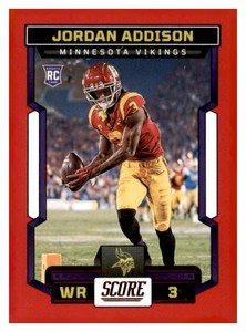 2023 Score - Rookies Jordan Addison #346 Red (RC)