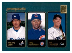 2001 Topps - Prospects Josh Hamilton, Corey Patterson, Chin-Feng Chen #362 Limited Edition