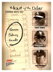 2003 Fleer Platinum - Heart of the Order Frank Thomas, Paul Konerko, Magglio Ordonez #19HO