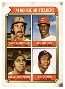 1974 Topps - Rookie Outfielders Ken Griffey Sr., Steve Ontiveros, Dave Augustine #598 (RC)