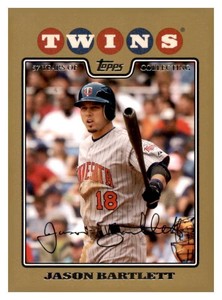2008 Topps Jason Bartlett Gold Parallel Serial #d 2008
