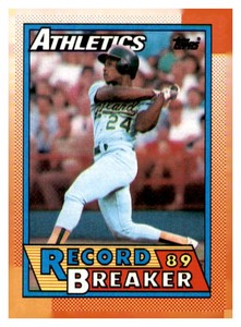 1990 Topps - Record Breaker Rickey Henderson #7