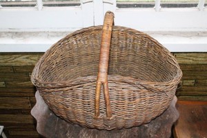Antique Farmhouse Willow Basket