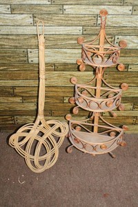 Rattan Corner Stands & Rug Beater
