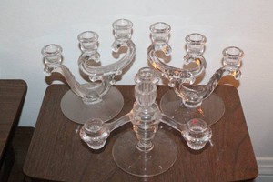 Fostoria & Cambridge Glass Candelabras