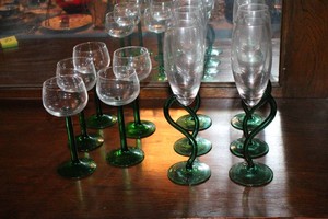 Laminarc Claret Stems & Kornelia Paulina Flutes Stemware
