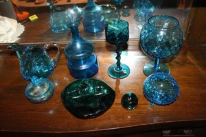 MCM Blue & Green Art Glass