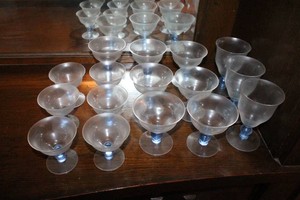 Swedish Ingrid Gulli Blue Stemware