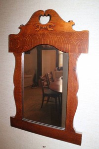 Antique Oak Mirror